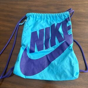 Nike Blue and Purple Drawstring Bag Summer sporty girls swim